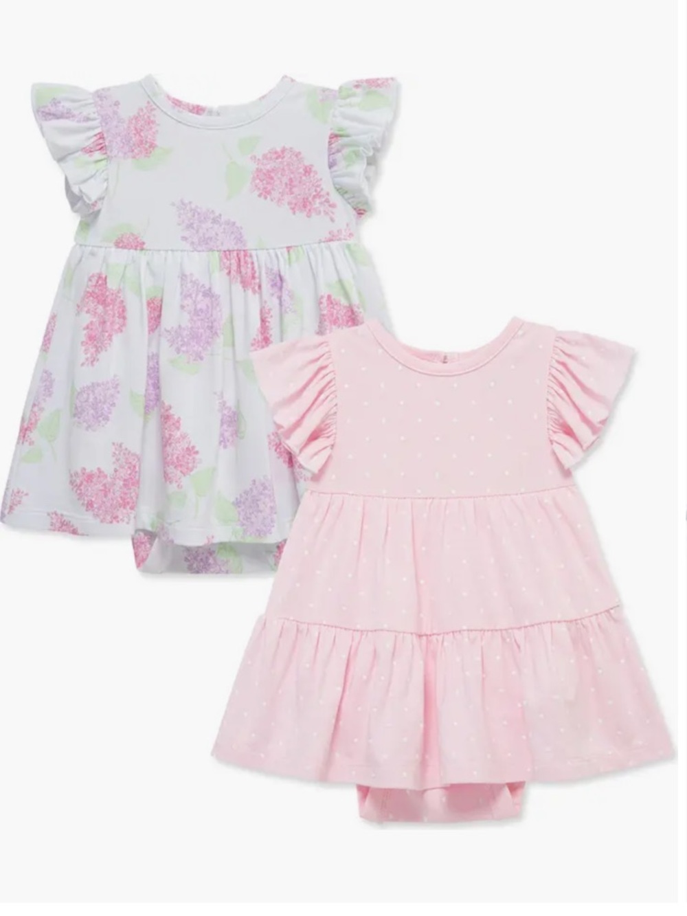 Little Me Lilcas Pack of 2 Skirted Bodysuits, Baby Girl, 3-6 m AND 6-9 m, NWT